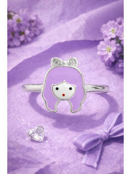 Miora - Purple Doll Face Enamel Ring