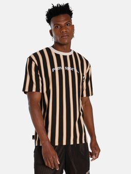 Puma - Team Striped Mens Black T-shirt