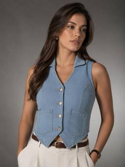 Twenty Dresses by Nykaa Fashion - Womens Waistcoat Style Sleeveless Top