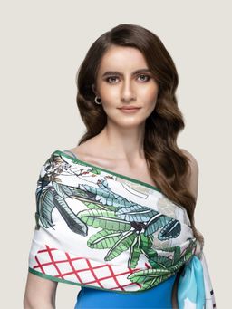 Waraq - Royal Azul Turquesa Stole