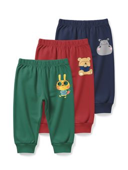 HELLCAT - Multi Colour Baby Boys and Baby Girls Joggers (Pack of 3)