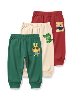 HELLCAT - Multi Colour Baby Boys and Baby Girls Joggers (Pack of 3)