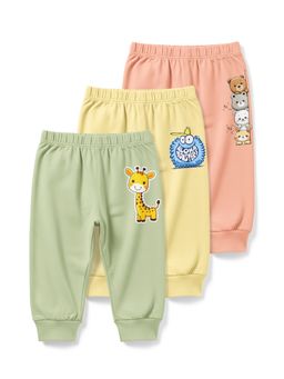 HELLCAT - Multi Colour Baby Boys and Baby Girls Joggers (Pack of 3)