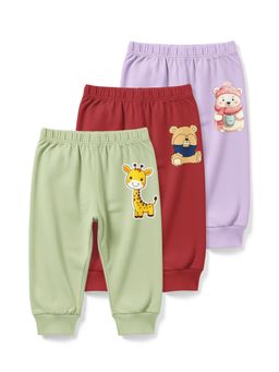 HELLCAT - Multi Colour Baby Boys and Baby Girls Joggers (Pack of 3)