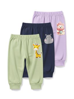 HELLCAT - Multi Colour Baby Boys and Baby Girls Joggers (Pack of 3)