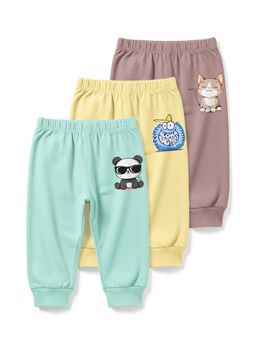 HELLCAT - Multi Colour Baby Boys and Baby Girls Joggers (Pack of 3)