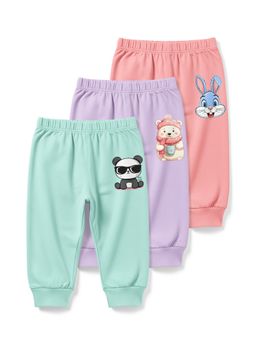 HELLCAT - Multi Colour Baby Boys and Baby Girls Joggers (Pack of 3)