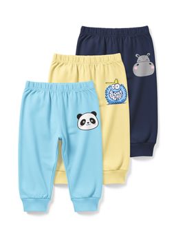 HELLCAT - Multi Colour Baby Boys and Baby Girls Joggers (Pack of 3)