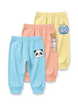HELLCAT - Multi Colour Baby Boys and Baby Girls Joggers (Pack of 3)
