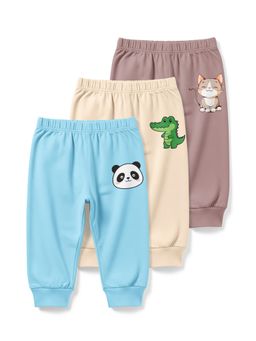 HELLCAT - Multi Colour Baby Boys and Baby Girls Joggers (Pack of 3)