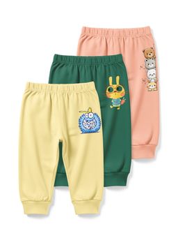 HELLCAT - Multi Colour Baby Boys and Baby Girls Joggers (Pack of 3)
