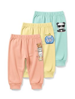 HELLCAT - Multi Colour Baby Boys and Baby Girls Joggers (Pack of 3)