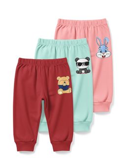 HELLCAT - Multi Colour Baby Boys and Baby Girls Joggers (Pack of 3)