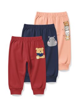 HELLCAT - Multi Colour Baby Boys and Baby Girls Joggers (Pack of 3)