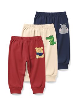 HELLCAT - Multi Colour Baby Boys and Baby Girls Joggers (Pack of 3)