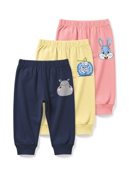 HELLCAT - Multi Colour Baby Boys and Baby Girls Joggers (Pack of 3)