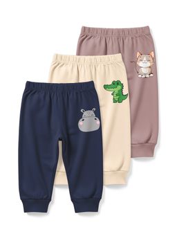 HELLCAT - Multi Colour Baby Boys and Baby Girls Joggers (Pack of 3)