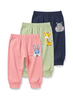 HELLCAT - Multi Colour Baby Boys and Baby Girls Joggers (Pack of 3)