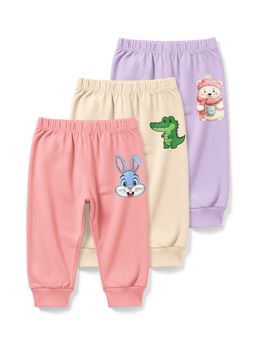 HELLCAT - Multi Colour Baby Boys and Baby Girls Joggers (Pack of 3)