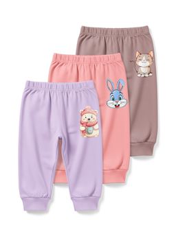 HELLCAT - Multi Colour Baby Boys and Baby Girls Joggers (Pack of 3)