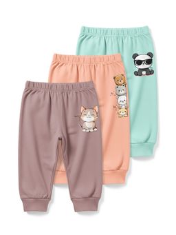 HELLCAT - Multi Colour Baby Boys and Baby Girls Joggers (Pack of 3)