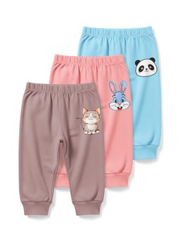 HELLCAT - Multi Colour Baby Boys and Baby Girls Joggers (Pack of 3)