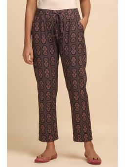 Folksong - Lilac Hand Block Printed Straight Pants