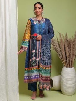 SAROJ - Itrh Cotton Printed Kurta with Pant & Dupatta
