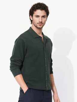 Rare Rabbit - Men Green Solid Casual Shirt