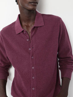 Rare Rabbit - Men Purple Solid Casual Shirt