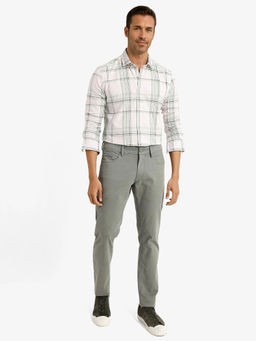 Rare Rabbit - Men Off White Checks Casual Shirt