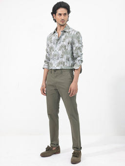 Rare Rabbit - Men Green Printed Casual Shirt