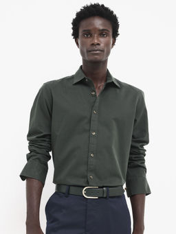 Rare Rabbit - Men Green Solid Casual Shirt