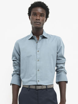 Rare Rabbit - Men Blue Solid Casual Shirt