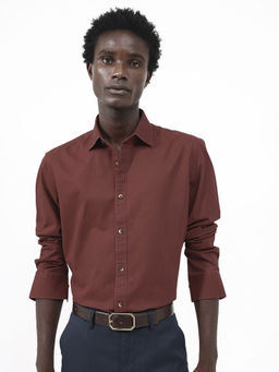 Rare Rabbit - Men Red Solid Casual Shirt