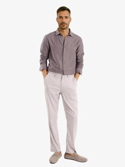 Rare Rabbit - Men Lavender Textured Casual Shirt