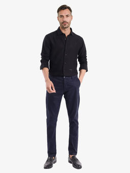 Rare Rabbit - Men Black Textured Casual Shirt