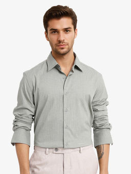 Rare Rabbit - Men Green Textured Casual Shirt