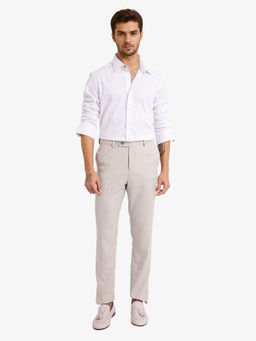 Rare Rabbit - Men White Textured Casual Shirt