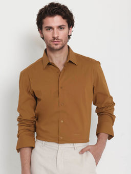 Rare Rabbit - Men Mustard Solid Casual Shirt
