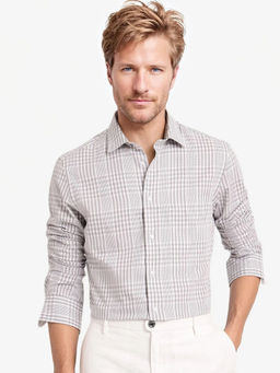 Rare Rabbit - Men Grey Checks Casual Shirt