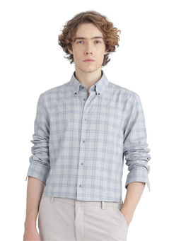 Rare Rabbit - Men Blue Checks Casual Shirt