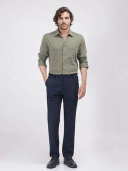 Rare Rabbit - Men Olive Solid Casual Shirt