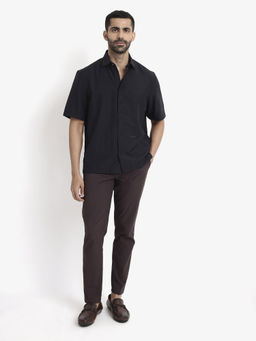 Rare Rabbit - Men Black Solid Casual Shirt