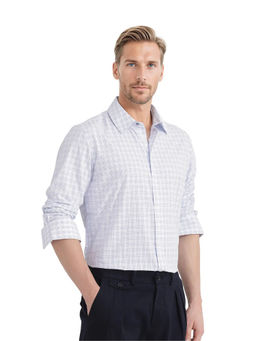 Rare Rabbit - Men Blue Checks Casual Shirt