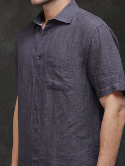 Rare Rabbit - Men Purple Solid Casual Shirt