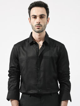 Rare Rabbit - Men Black Checks Casual Shirt