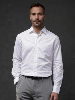 Rare Rabbit - Men White Solid Casual Shirt