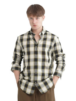 Rare Rabbit - Men Yellow Checks Casual Shirt