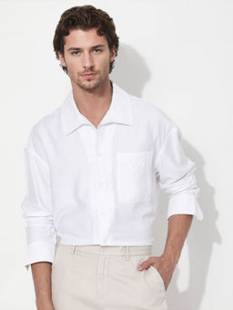 Rare Rabbit - Men White Solid Casual Shirt